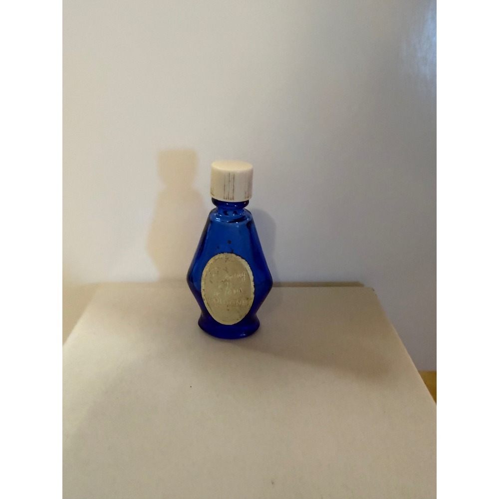 Vintage Bourjois Evening in Paris Cobalt Blue Cologne Bottle Mini .125 fl oz